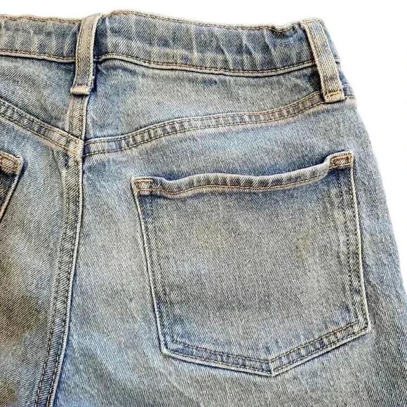 Old Navy Girl's Light Wash Cotton/Poly/Spandex Denim High Rise Rolled Cuff Lace - Picture 10 of 13